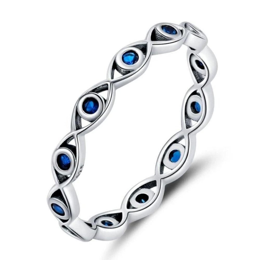 925 Sterling Silver Blue Eye Ring